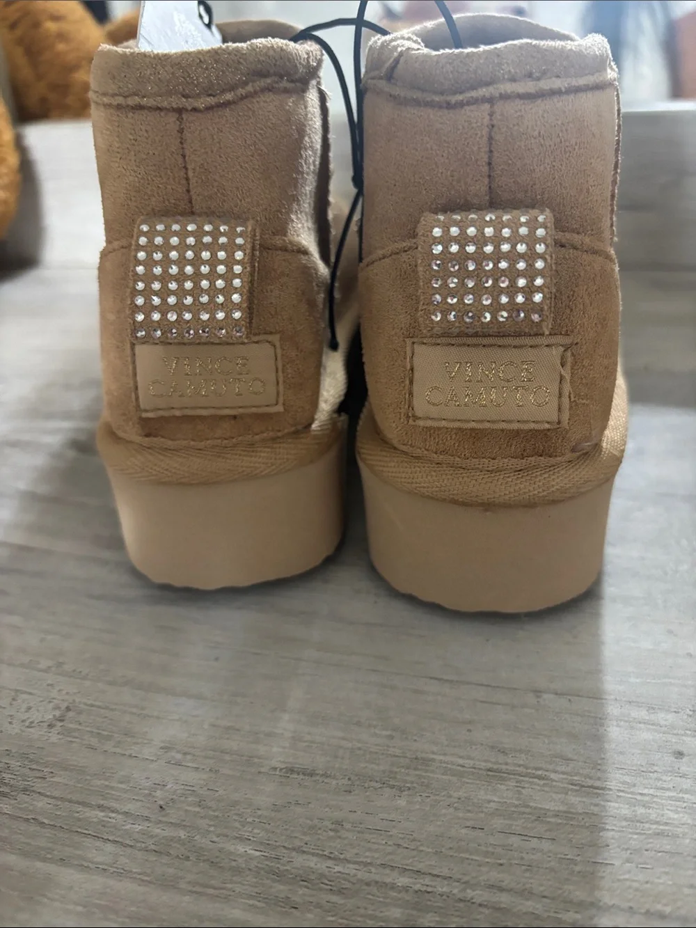 Vince Camuto tan suede